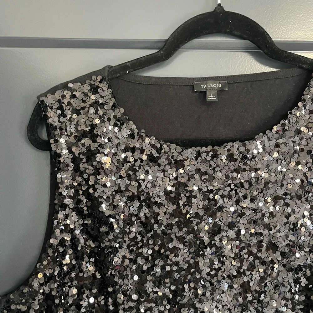 Talbots Sequin Shell Top - Picture 4 of 6